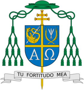 Stemma con motto episcopale TU FORTITUDO MEA